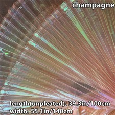 1M Organza Wrinkle Pleated Fabric Mesh Sewing Glossy for Costume Background DIY