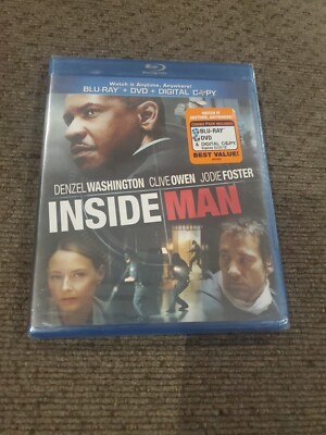 Inside Man (Blu-ray/DVD, 2011, 2-Disc Set) - Brand NEW SEALED, FREE SHIPPING 