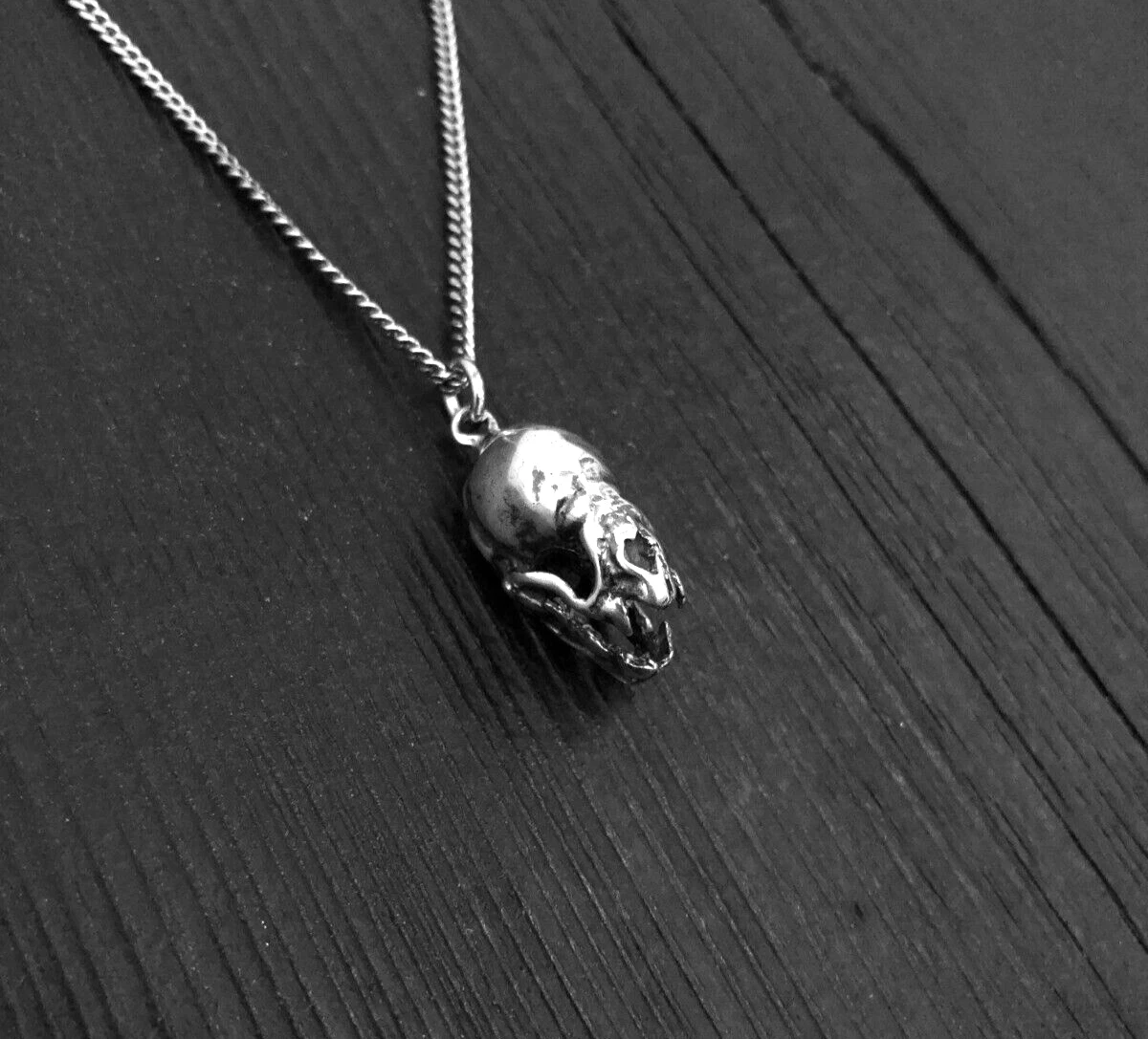 Bat cheap skull necklace