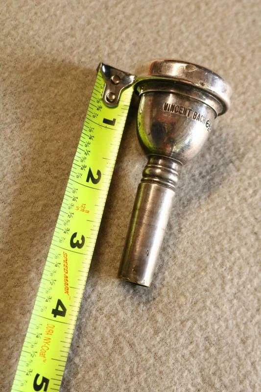 Antiguo trombón tenor de vástago pequeño Bach 6 1/2A barítono y boquilla de eufonio XB Foto 2 de 4
