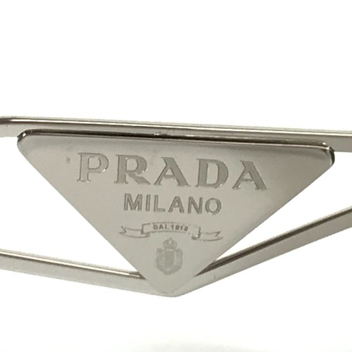 Prada Sunglasses SPR14Y 142-5S0 White Silver Square Frames with Dark Gray Lenses - Picture 11 of 14