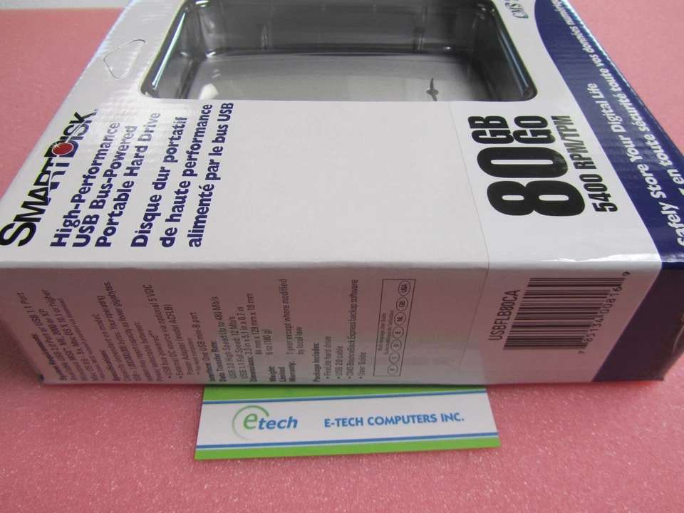 USBFLB80CA– SmartDisk FireLite 80GB USB External+ CMS BounceBack Backup Software - Image 4 of 4