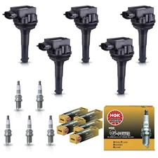 5X Ignition Coil & 5X NGK Platinum Spark Plug for 03-06 Volvo XC90 l5 2.5L UF341