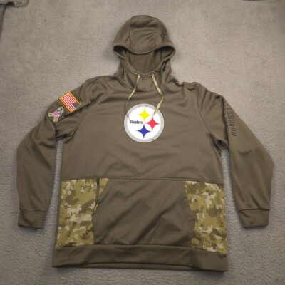 Nike Pittsburgh Steelers Salute to Service Hoodie Mens XL Camo