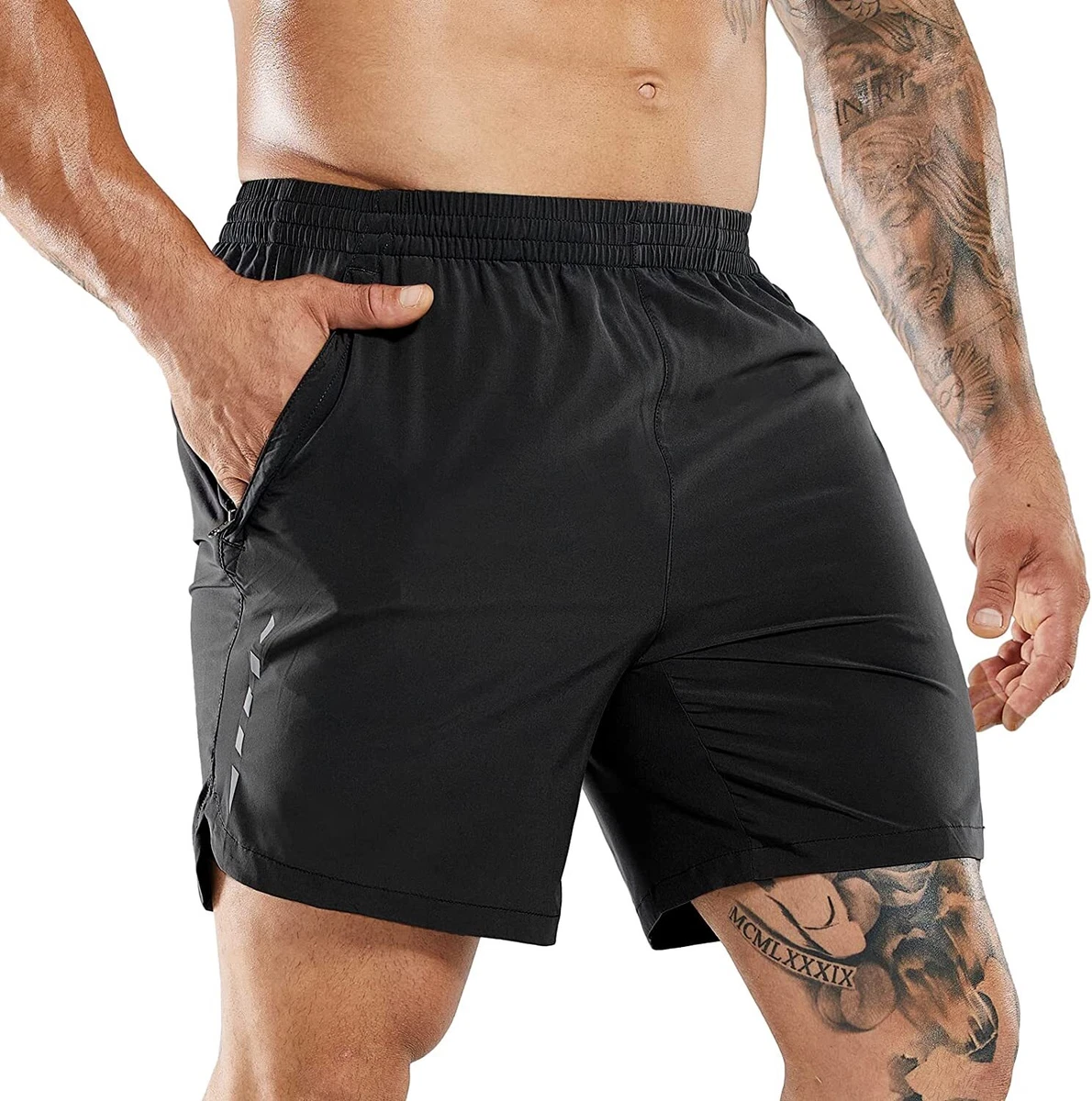 Mens zipper hotsell shorts