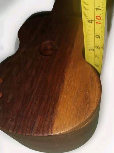 Vintage Holz Gitarre Puzzle Schmuckschatulle gefüttert mit rotem Filz 9" - Bild 9 von 9