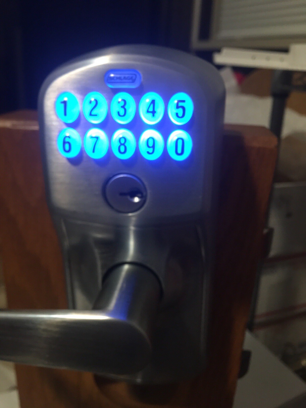 Schlage Plymouth Keypad, Elan Lever, Light Commercial, Satin Chrome eBay