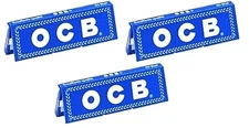 3x OCB Rolling Papers Single Wide Blue Packs *DISCOUNTS!* FREE USA Shipping*!