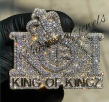 Genuine 100 Moissanite Customize Logo/Name Rapper Phrase Pendant Real 925Silver