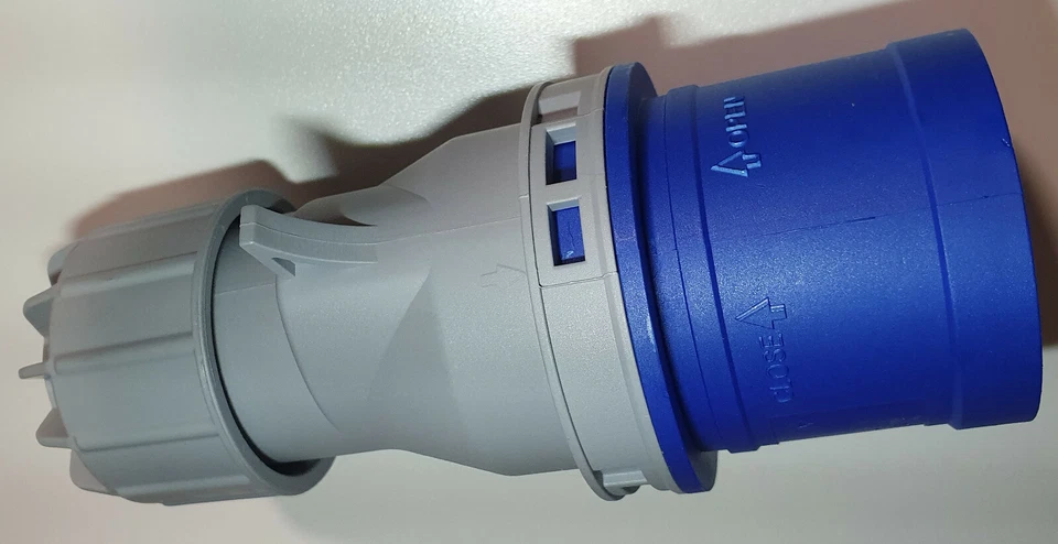 Blue Commando plug (Caravan Mains), European CEE IEC 32A 6h Type 023 IP44 — 第 3/4 张图片