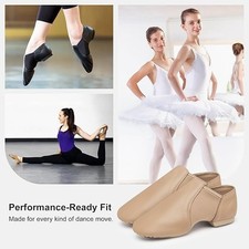 BRAND NEW Stelle Leather Dance Jazz Shoes Size 9 Womens NIB Hip Hop Slip On