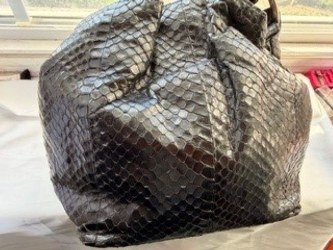 Christian Dior python skin beaded handle malice b… - image 4