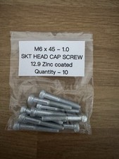 Image of M6 X 45 SKT cap Head Screw 12.9 Zinc Coated. Pack Of 10