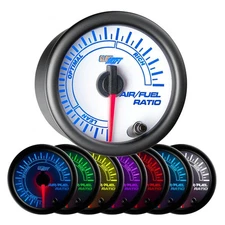52mm GlowShift Air Fuel Ratio AFR Gauge Meter w. White 7 Color Display