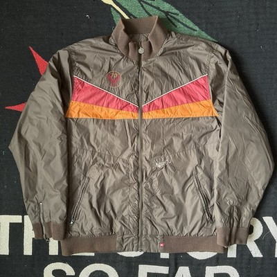 Quiksilver Y2K Reversible Bomber Windbreaker Jacket Brown Men s Size Large