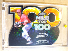 2025 Edwin Arroyo Leaf Baseball Nation MILB Top 100 Black Shimmer 1/1 MINT 🔥🔥