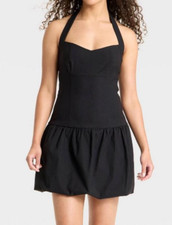 NEW Wild Fable Women's Halter Mini Dress Black Size Medium