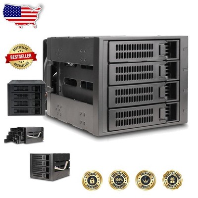 Hot-Swap HDD Cage 4 Bay 3.5'' SATA SAS Internal Drive Enclosure Mini ITX