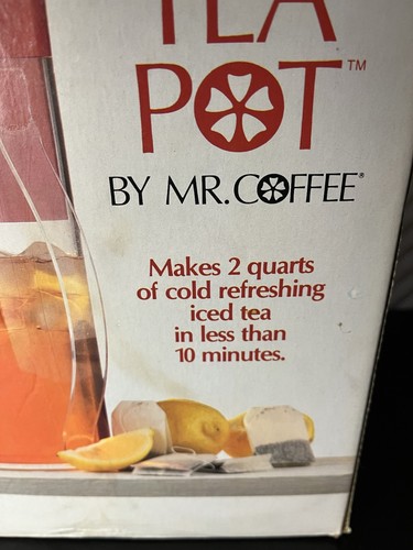 VTG Mr. Coffee Iced Tea Pot TM1 2 Qt EXTRA Red Pitcher Ice Tea Machine 1990 READ - Afbeelding 5 van 7