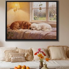 Cocker Spaniel Dog Artwork Oil Painting Canvas Print Living Room Decor Pet Art