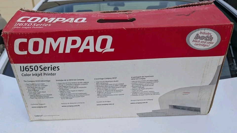 Compaq ij650 Series Color Inkjet printer 2400dpi New Damaged Open Box Unused - Image 3 of 4