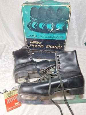 Vintage Wards Hawthorne Figure Skates Men s Size 13 Good Condition Black