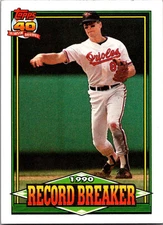 1991 Topps #5a Cal Ripken E* F* on copyright line