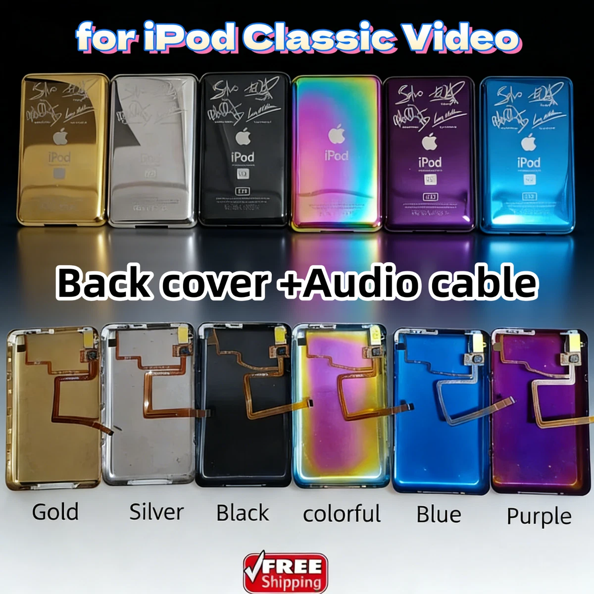 Assieme Cuffie Con Jack Audio E Hold Switch Per IPod Classic 60/80/120/160GB (Versione Spessa 1,39cm) - 4