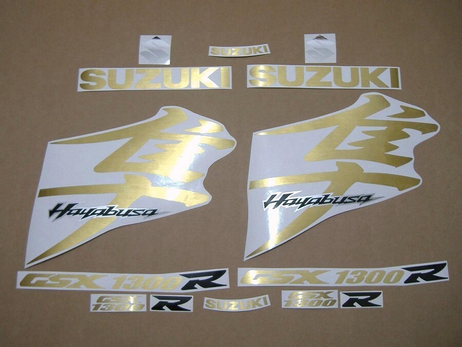 Decals for Suzuki Hayabusa 2nd gen brushed gold stickers set