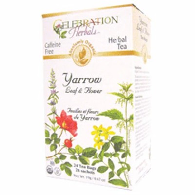 Organic Yarrow Leaf And Flower Tea 24 Bags By Celebration Herbals