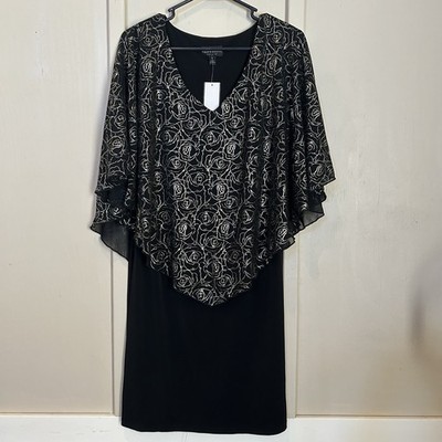 NWT Womens Dress 8 Modest Mature Chiffon Shawl Office Career Event Professional