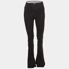 Jacquemus Black Wool Blend Le Pantalon Tangelo Flared Trousers XS