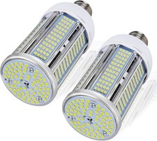 2-Pack 400W Equivalent LED Corn Bulb 6000LM 5000K E26/E27 Super Bright