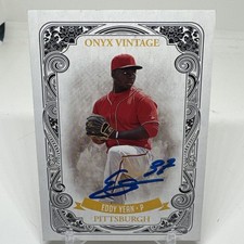 2021 Onyx Vintage Eddy Yean SIGNED Pittsburgh Pirates #OVEY