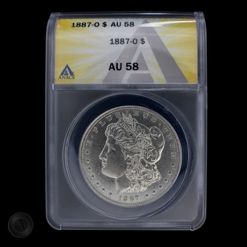 1887-O Morgan Silver Dollar - ANACS AU58 -E0062