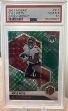 2024 Panini Mosaic Kyle Pitts Green Mosaic Prizm RC Falcons Gators PSA 10