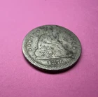 1876-S SEATED LIBERTY SILVER QUARTER GRADES VG-FINE  ACTUAL COIN