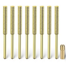 EzzDoo Titanium Coated Chainsaw Sharpener Bits, 5/32'', Blue, Purple, White