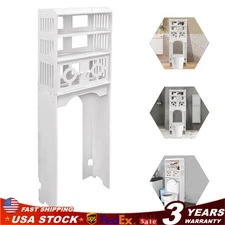 4-tier Toilet Cabinet PVC Over The Toilet Storage Cabinet Bathroom Storage Rack