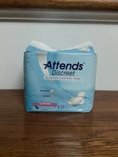 Attends Discreet Bladder Control Pads Ultrathin Absorbency Size 1 Pack of 20