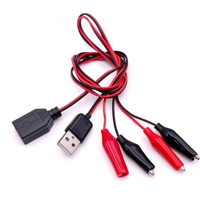 Krokodilklemmen auf USB, USB auf Krokodilklemmen, doppelseitiger USB-Stecker mit
