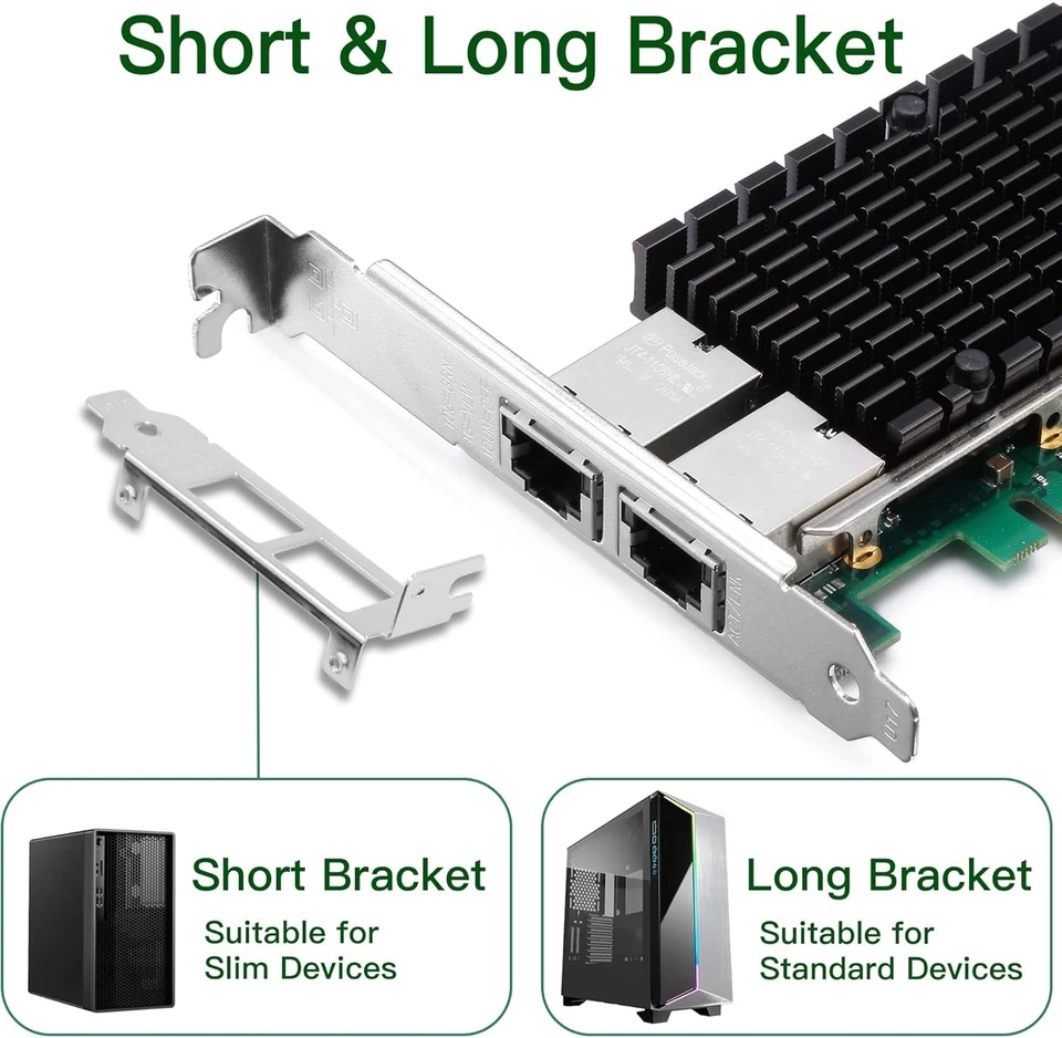 XZSNET 10G Network Card with Intel X540 Chip, 10GB PCI-E NIC Compare to Intel X5 - Image 3 of 4
