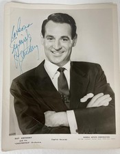 Ray Anthony Signed Autographed Vintage Glossy 8x10 Photo Glenn Miller Band