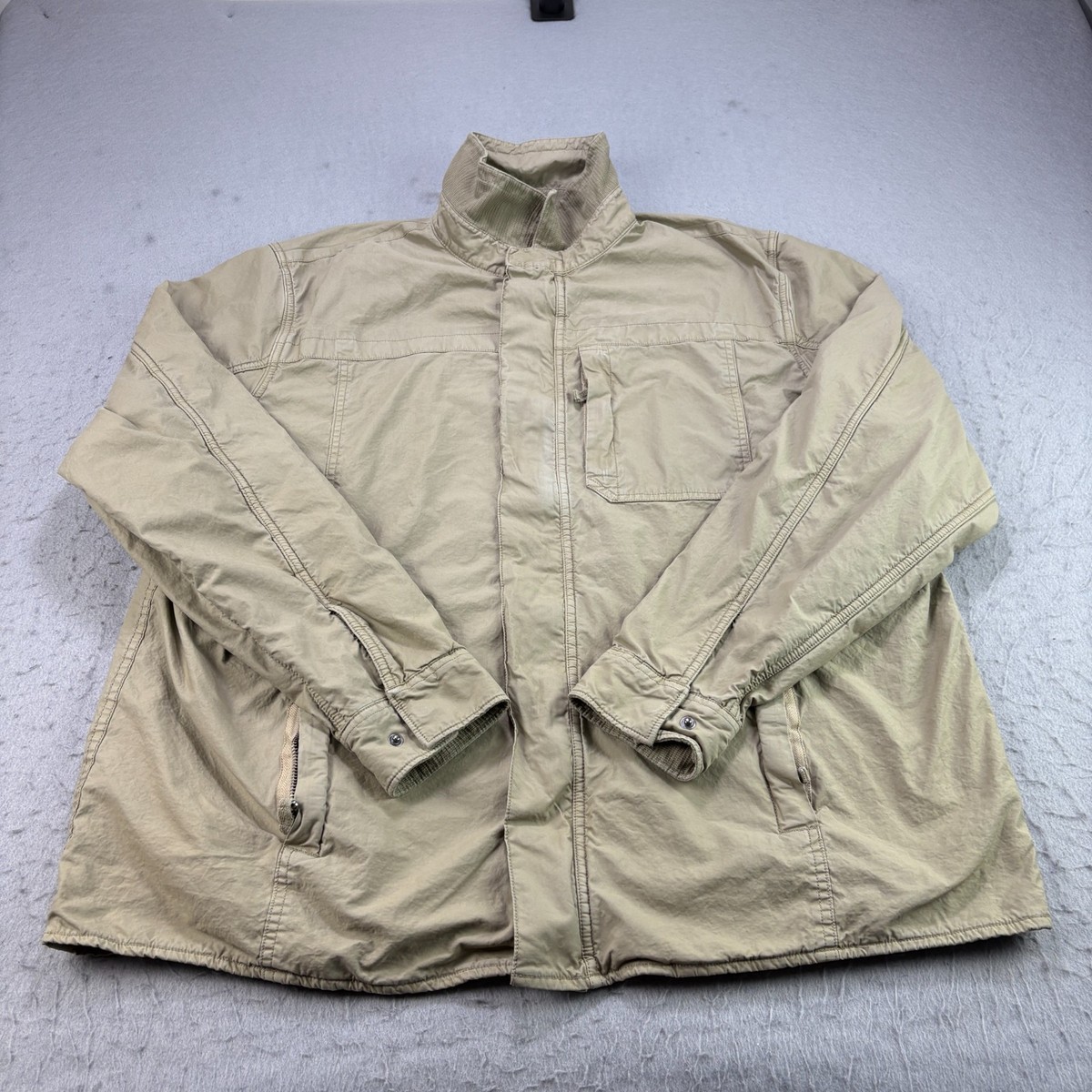 Carbon 2 Cobalt Jacket Mens XL Beige Full Zip Utility Pockets