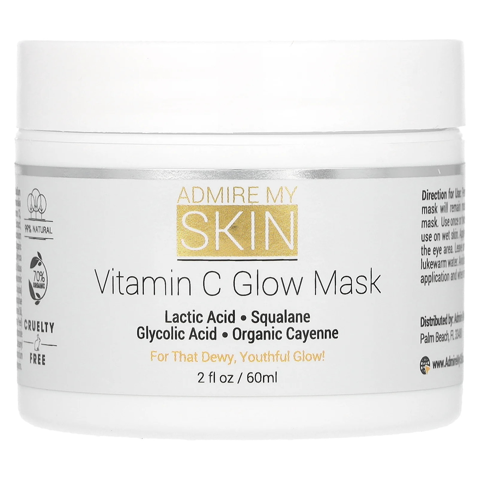 Сияющая маска для красоты с витамином С, 2 жидких унции (60 мл)