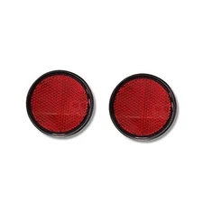 Stick-on Red Round Reflectors - Safety Spoke Reflective Quick Mount Custom 
