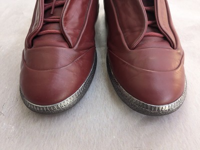 Maison Margiela Future Red Silver Men 12 45 Leather High Top