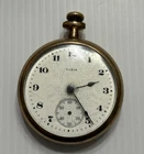 Antique Elgin Gold Tone Case Pocket Watch - AS IS