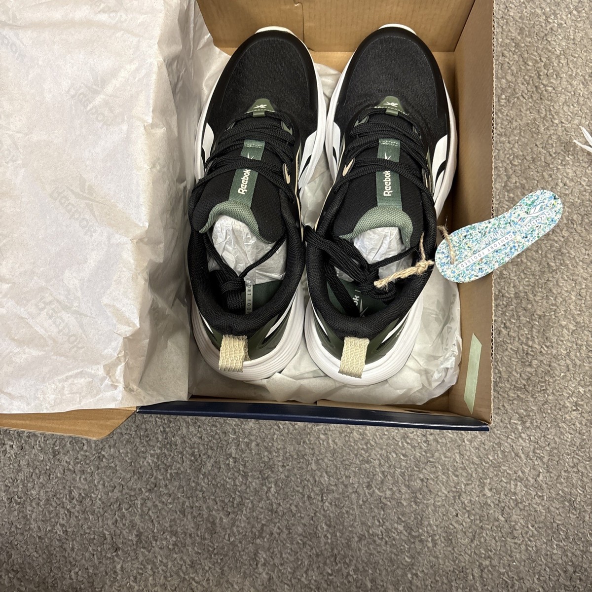 Reebok Verse Mens 8M AR30283M-BGT Sneakers Black/DK Green/Tan | eBay
