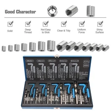 131tlg Gewinde Reparatur Satz Gewindereparatur Werkzeug AutoM5 M6 M8 M10 M12